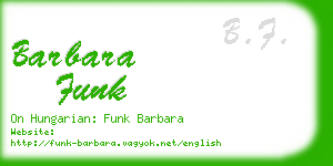 barbara funk business card